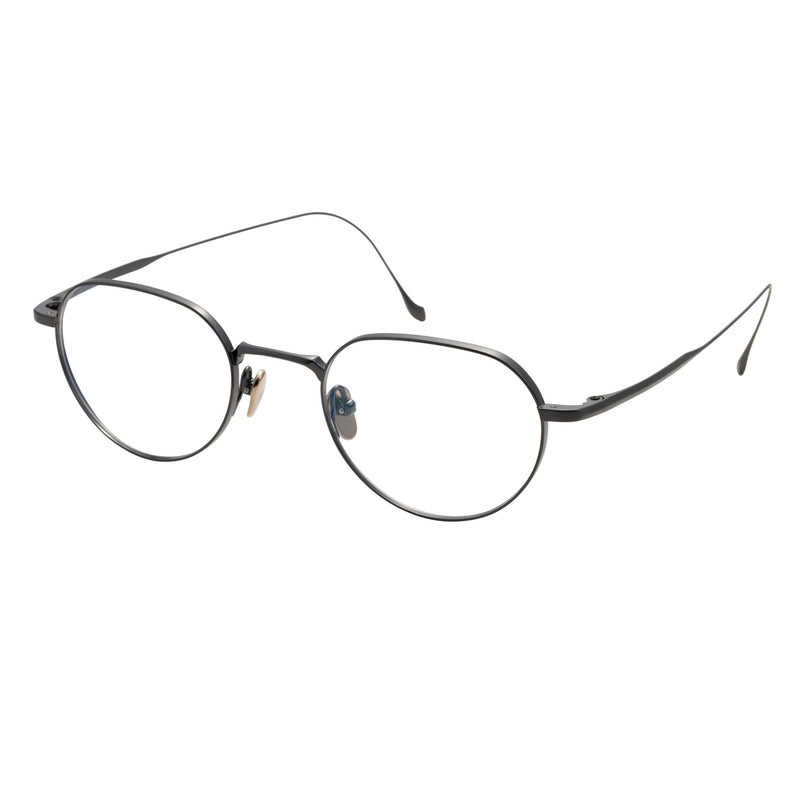 Masunaga - Chord E - 39 - Black - Round - Titanium - Eyeglasses