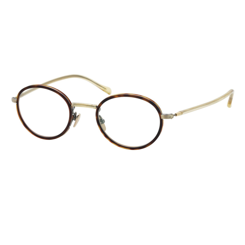 Masunaga - GMS-120TS - #13 - Tort / Crystal / Gold - Round- Titanium - Eyeglasses