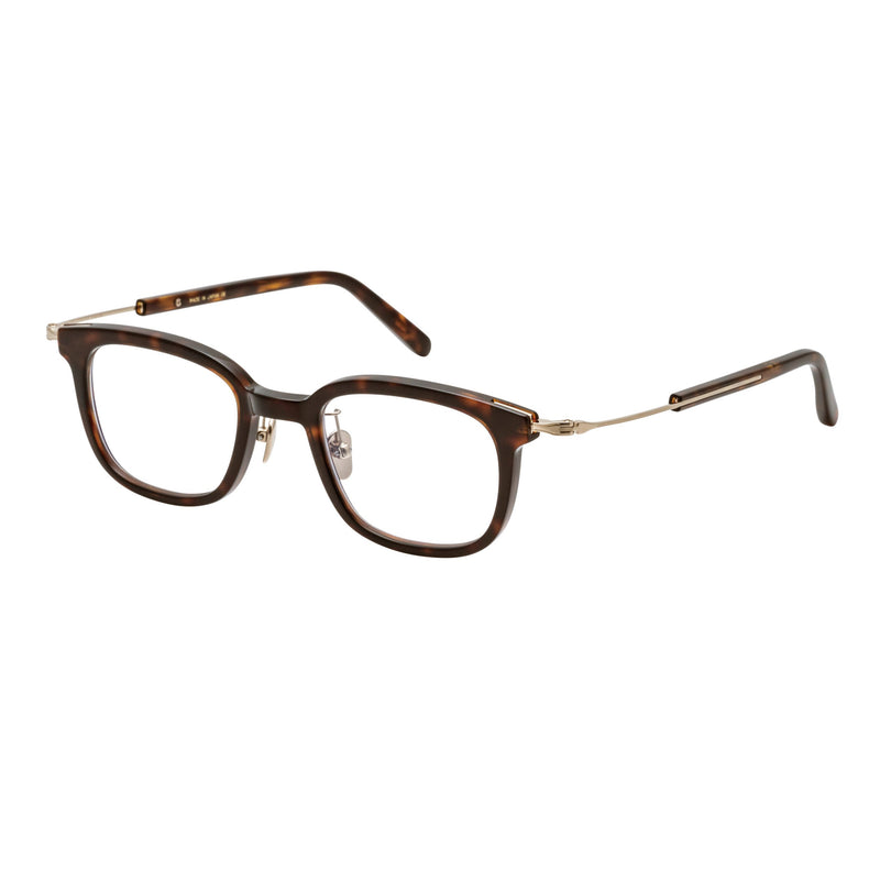 Masunaga - GMS-124 - #13 - Brown / Gold - Rectangle - Plastic - Eyeglasses - Eyewear - Titanium