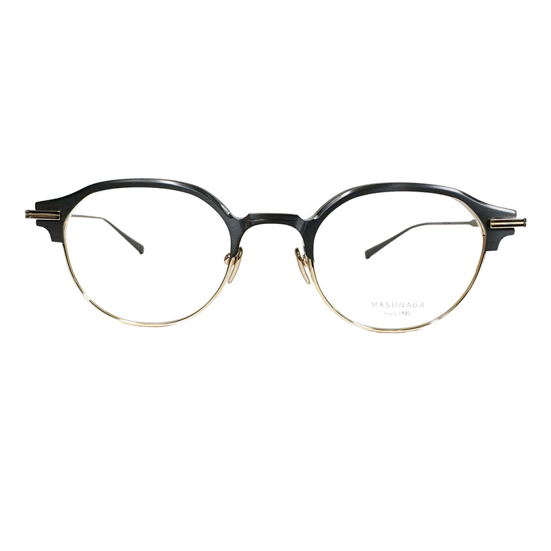 Masunaga - Imaginist - 19 - #19 - Gunmetal / Gold - Round - Rounded - Titanium - Metal - Eyeglasses