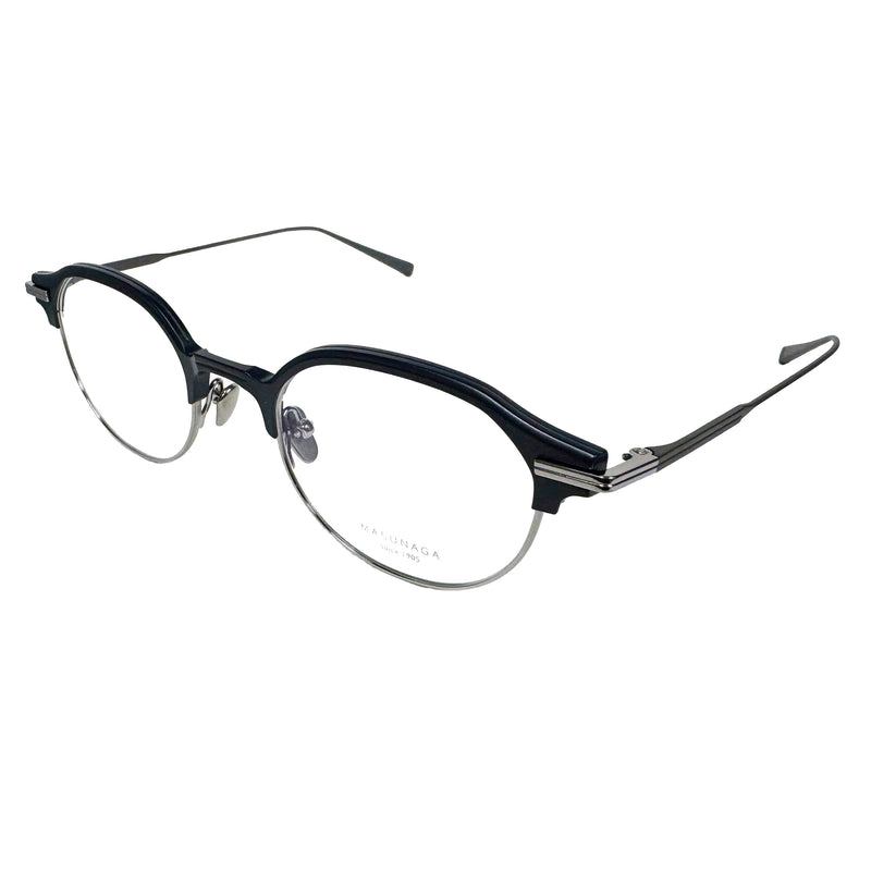 Masunaga - Imaginist - 25 - #25 - Black / Silver - Round - Rounded - Titanium - Metal - Eyeglasses