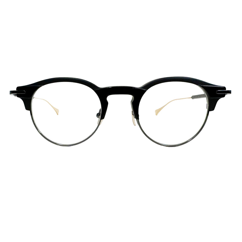 Masunaga - K3 - Broom - 19 - #19 - Black / Gunmetal - Rounded - Round - Zyl Acetate - Plastic - Eyeglasses