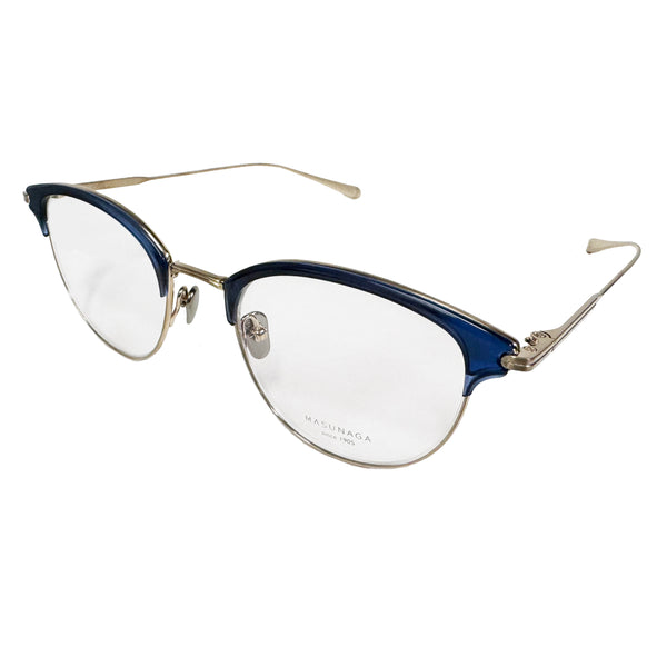 Masunaga - Lauren - 25 - #25 - Navy / Gold - Cateye - Cat-eye - Titanium - Plastic - Eyeglasses