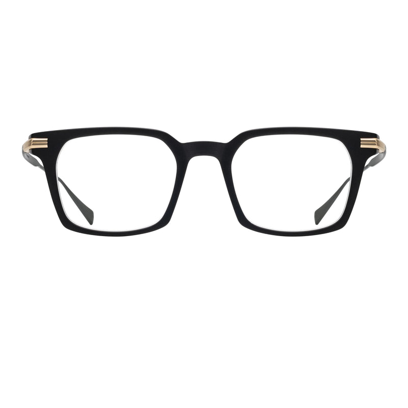 Masunaga - Tona - 19 - Matte Black / Gold / Gunmetal - Zyl Acetate - Plastic - Titanium - Rectangle - Eyeglasses