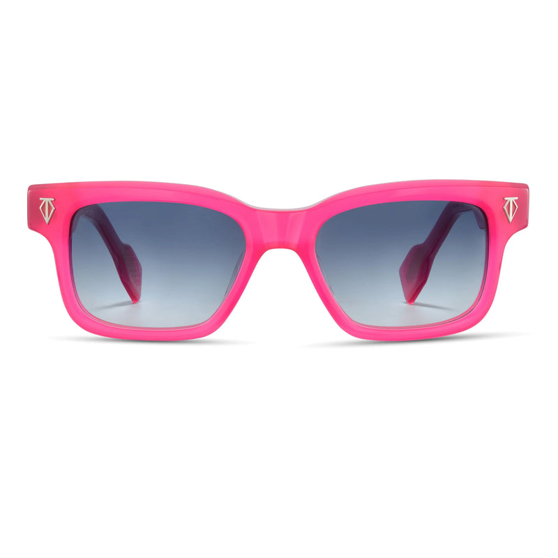 T Henri - Daytona - Pitaya / Hot Pink / Dark Blue Gradient Tinted Lenses - Rectangle - Sunglasses - Plastic - Acetate - Luxury Eyewear