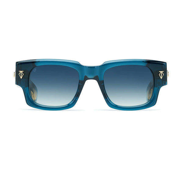 T Henri - Dusenberg - Deep Blue / Gold - Blue Gradient-Tinted Lenses - Rectangle - Acetate - Plastic - Luxury Eyewear