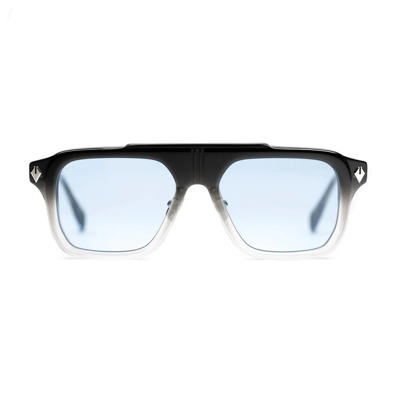 T Henri - EVO - Vapor - Cold Water Blue Tinted Lenses - Rectangle - Plastic - Sunglasses - Luxury Eyewear