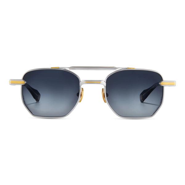 T Henri - Lusso - Anomoly - Silver / Gold / Gradient-Grey Tinted Lenses - Luxury Eyewear - Sunglasses - Navigator