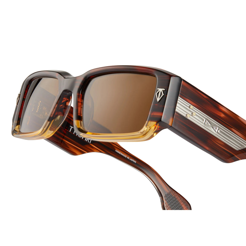 T Henri - Rossi - Equinox / Brown / Brown-Tinted Lenses - Rectangle - Wide-Temple - Sunglasses - Luxury Eyewear - Limited Edition
