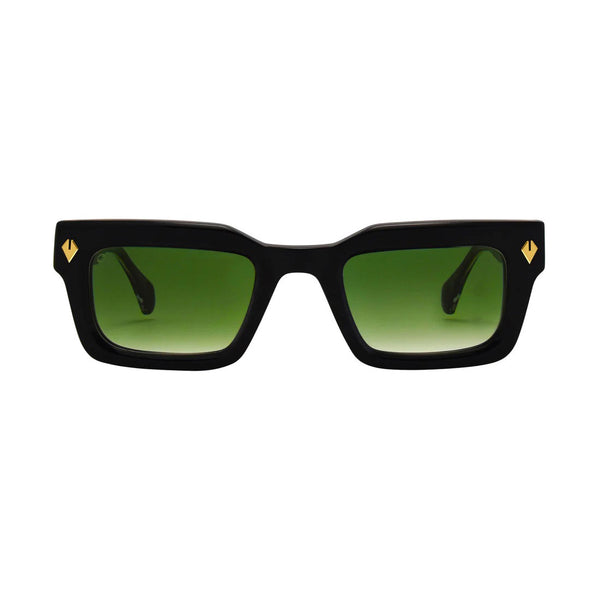 T Henri - Slantnose - Asteroid - Green Gradient - Rectangle - Plastic - Sunglasses - Luxury Eyewear