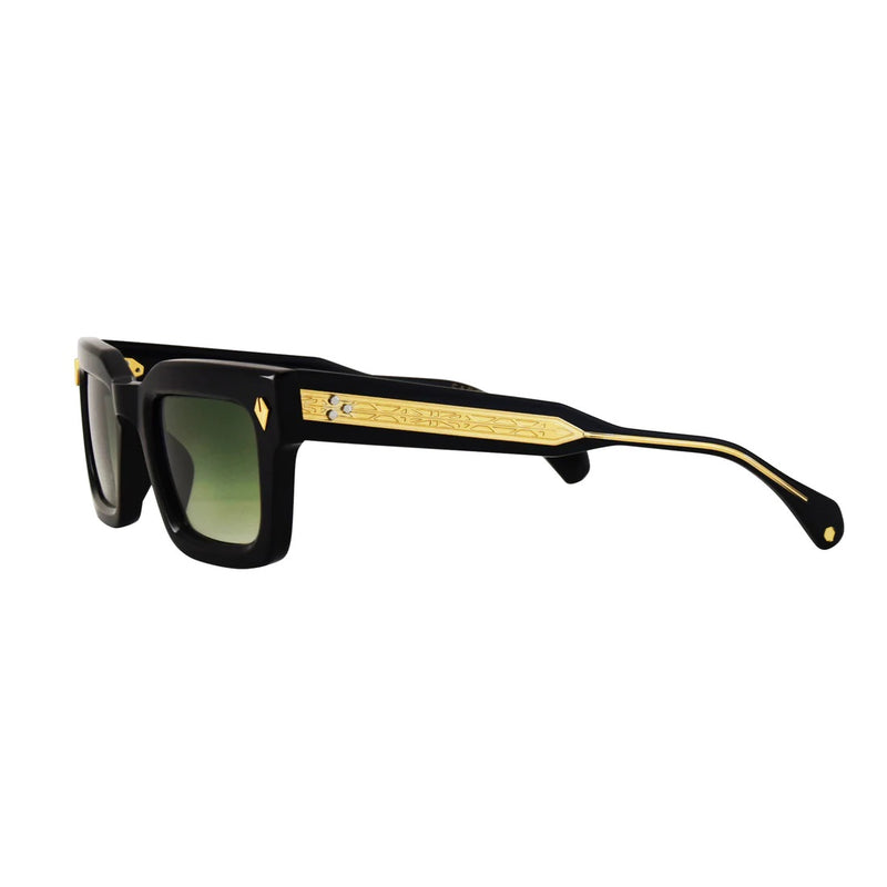 T Henri - Slantnose - Asteroid - Green Gradient - Rectangle - Plastic - Sunglasses - Luxury Eyewear
