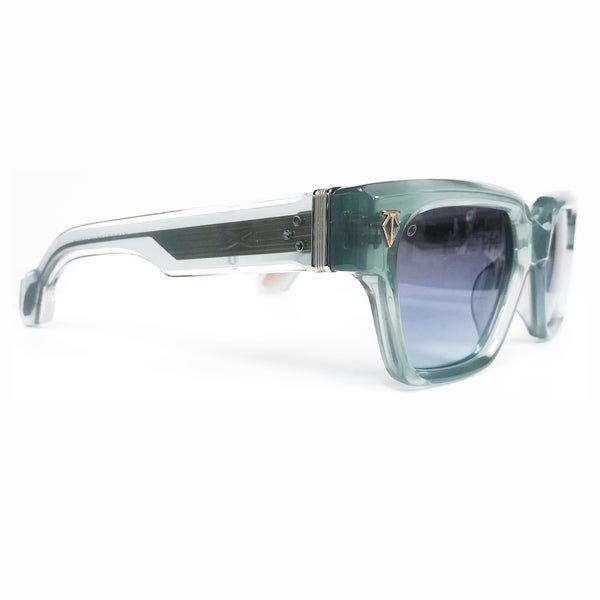 T Henri - Utopia - Sabre / Aqua / Gold / Blue Gradient Tinted Lenses Rectangle - Acetate - Plastic - Sunglasses - Luxury Eyewear