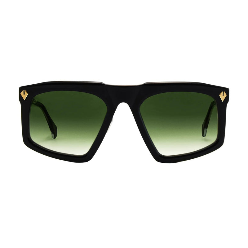 T Henri - Valhalla - Asteroid - Green Gradient Tinted Lenses - Rectangle - Plastic - Sunglasses - Luxury Eyewear