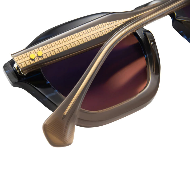 T Henri - Veneno - Port - Blue to Brown Gradient Tinted Lenses - Rectangle - Plastic - Sunglasses - Luxury Eyewear