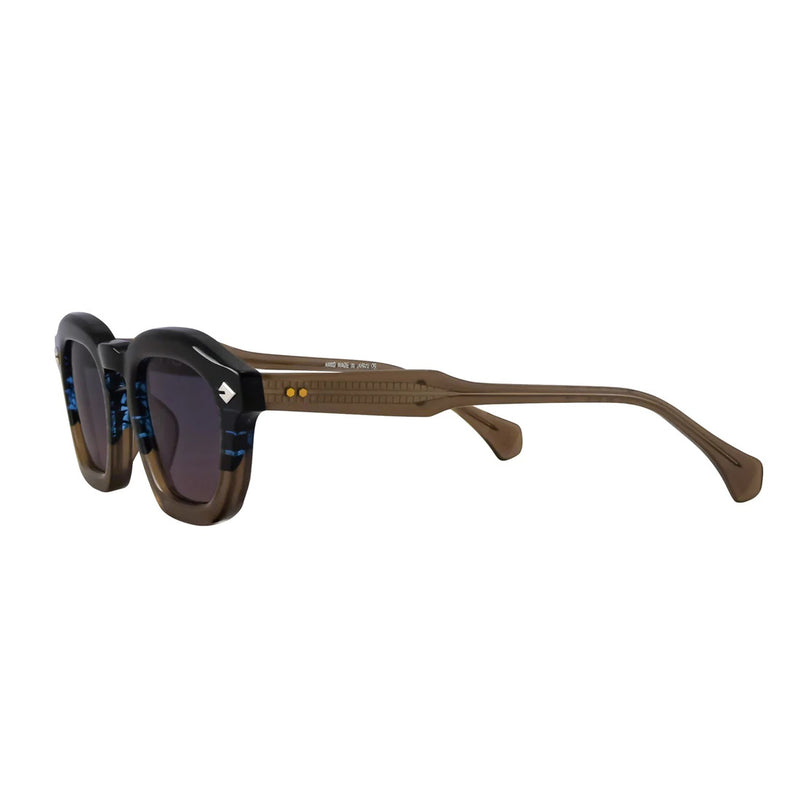 T Henri - Veneno - Port - Blue to Brown Gradient Tinted Lenses - Rectangle - Plastic - Sunglasses - Luxury Eyewear