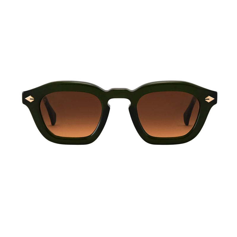 T Henri - Veneno - Shamrock - Brown to Peach - Rectangle - Plastic - Sunglasses - Gradient Tinted Lenses - Luxury Eyewear