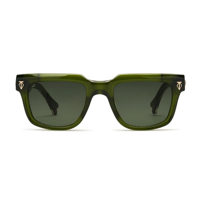 T Henri - Astro - Trefoil - Green-Gold-Silver / G15 Tinted Lenses - Rectangle - Plastic - Sunglasses - Muonionalusta Meteorite - Maison Galactique - Limited Edition - Luxury Eyewear