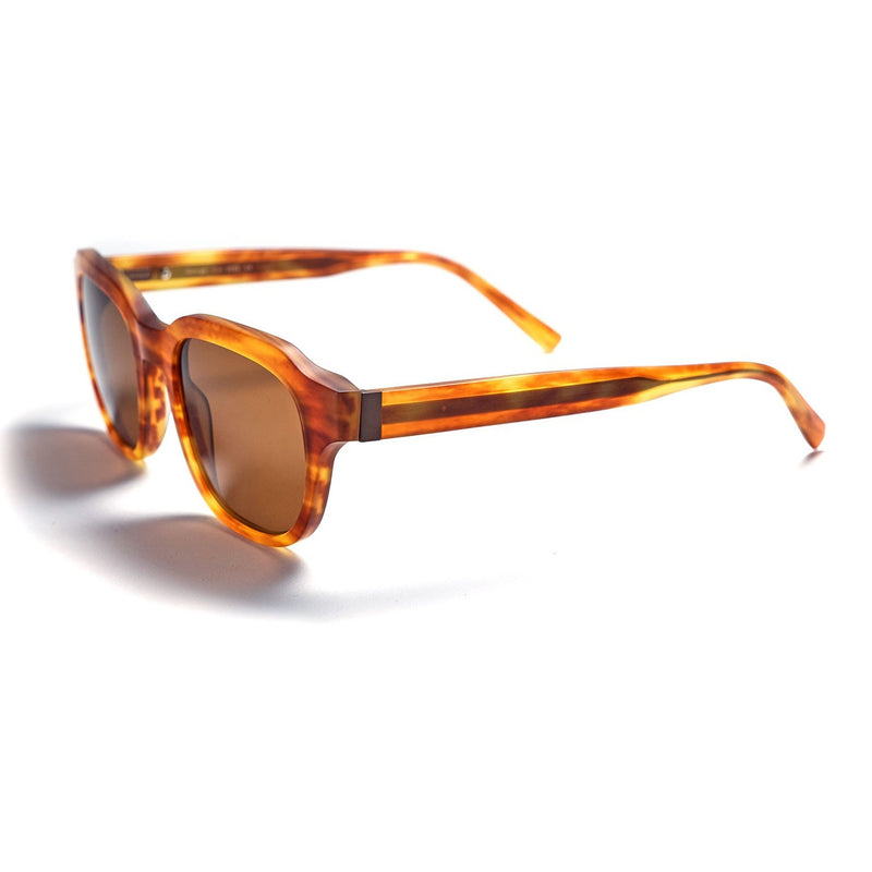Tom Davies - George - 2035 - Matte Brown Havana - Rectangle - Plastic - Sunglasses