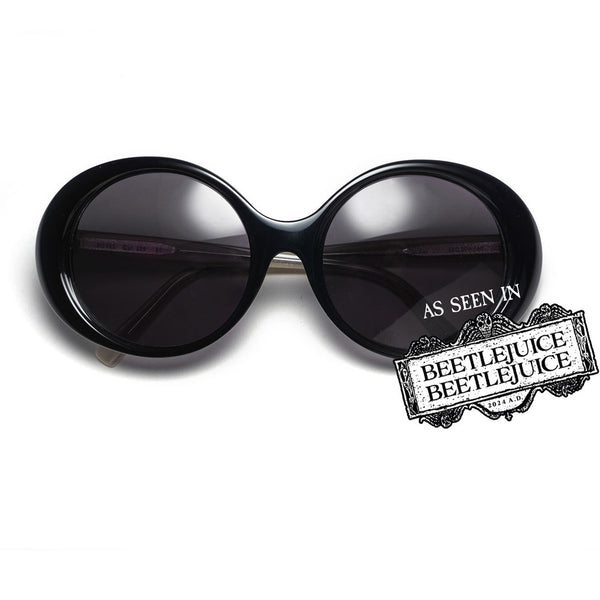 Tom Davies - SG062 - 629 - Black / Taupe / Grey Tinted Lenses - Round - Sunglasses - Beetlejuice Beetlejuice - Delia