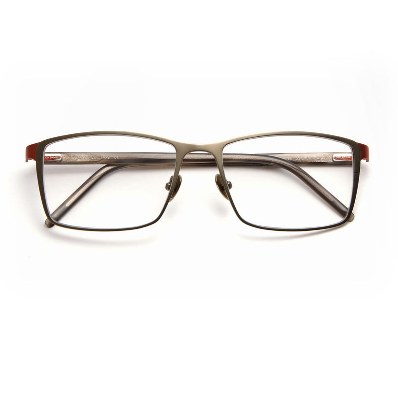 Tom Davies - TD498 - 1498 - Gunmetal / Rust Orange - Rectangle - Titanium - Eyeglasses - Eyewear