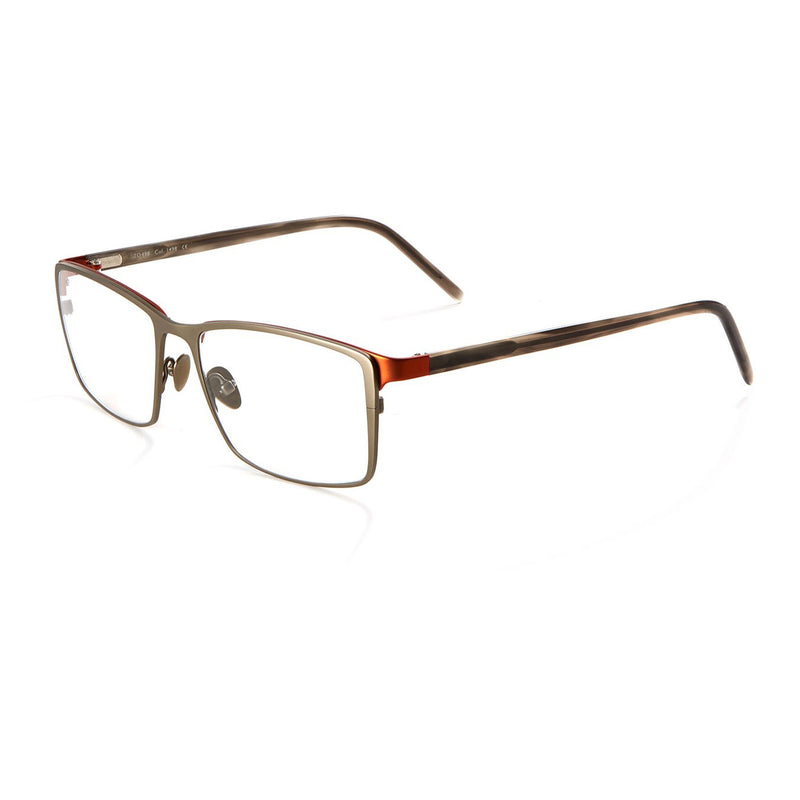Tom Davies - TD498 - 1498 - Gunmetal / Rust Orange - Rectangle - Titanium - Eyeglasses - Eyewear