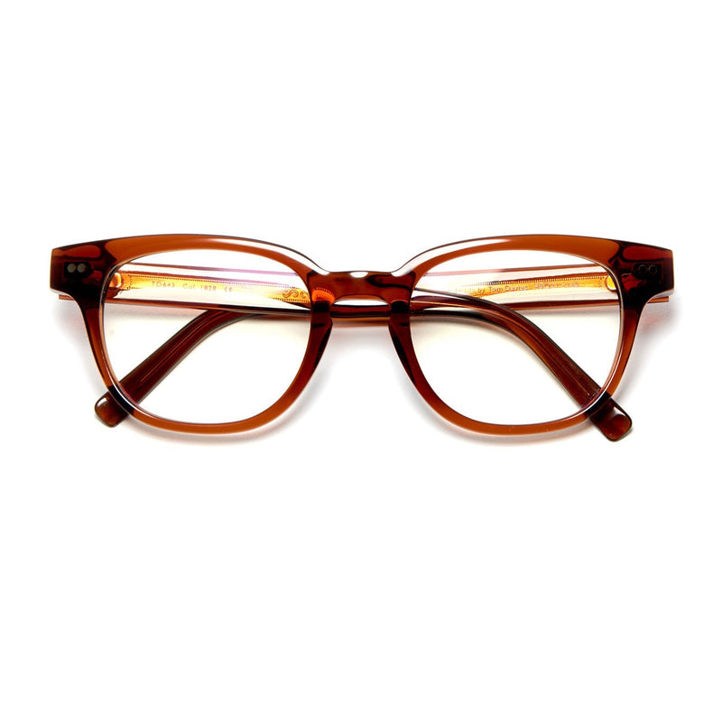 Tom Davies - TD643 - 1828 - Chestnut Brown - Rectangle - Plastic - Acetate - Eyeglasses