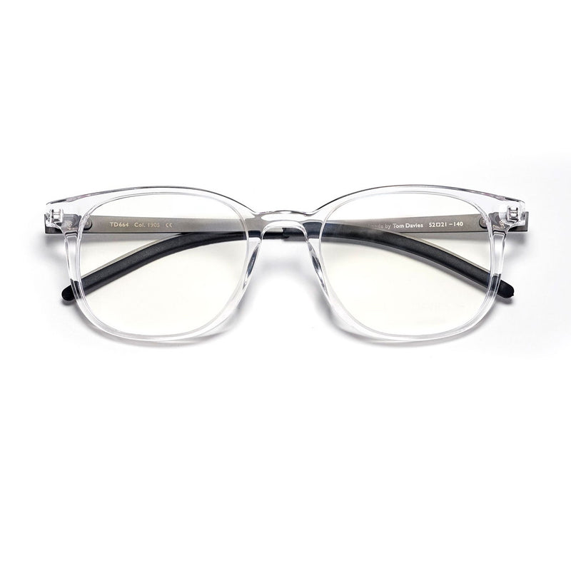 Tom Davies - TD664 - 1905 - Crystal / Matte Gunmetal - Rectangle - Plastic - Eyeglasses