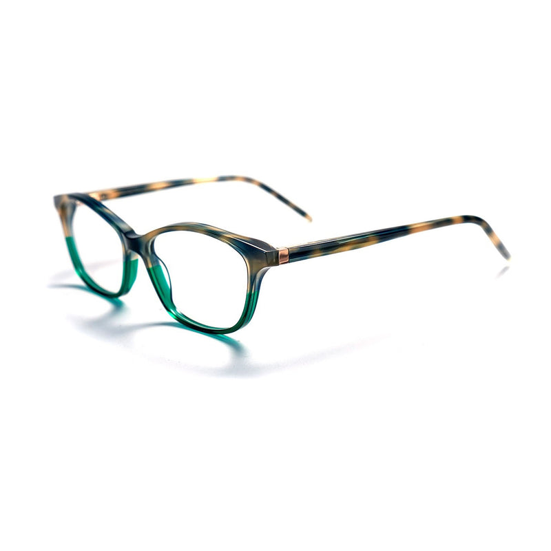 Tom Davies - TD702 - 2047 - Tort / Green - Rectangle - Cat-eye - Plastic - Eyeglasses