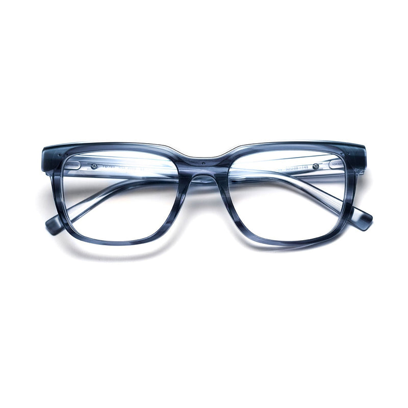 Tom Davies - TD704 - 2055 - Blue Stripe - Rectangle - Plastic - Eyeglasses