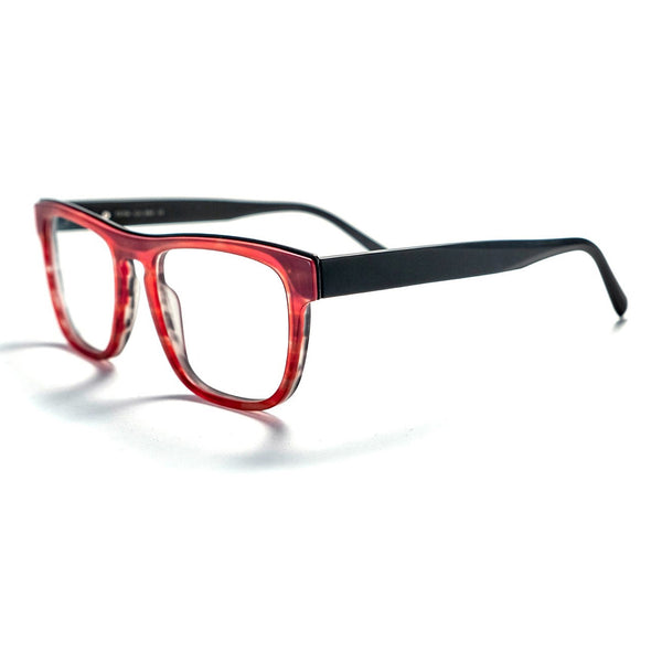 Tom Davies - TD706 - 2063 - Matte Red / Matte Black - Rectangle - Plastic - Acetate - Eyeglasses