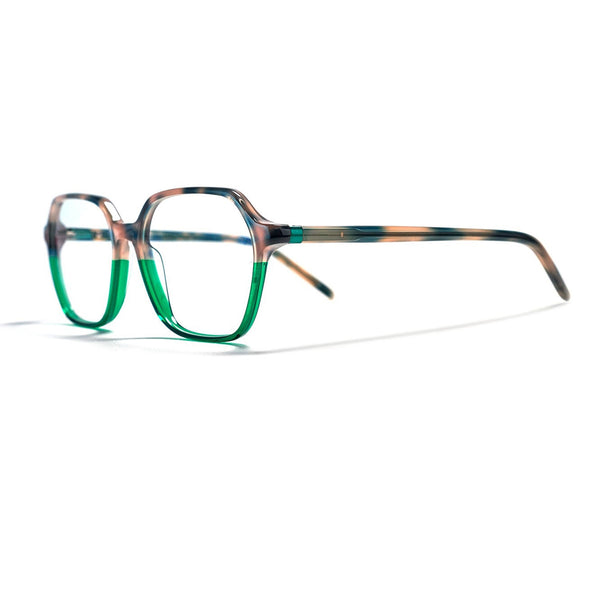 Tom Davies - TD711 - 1949 - Green - Hexagon - Rectangle - Plastic - Acetate - Eyeglasses