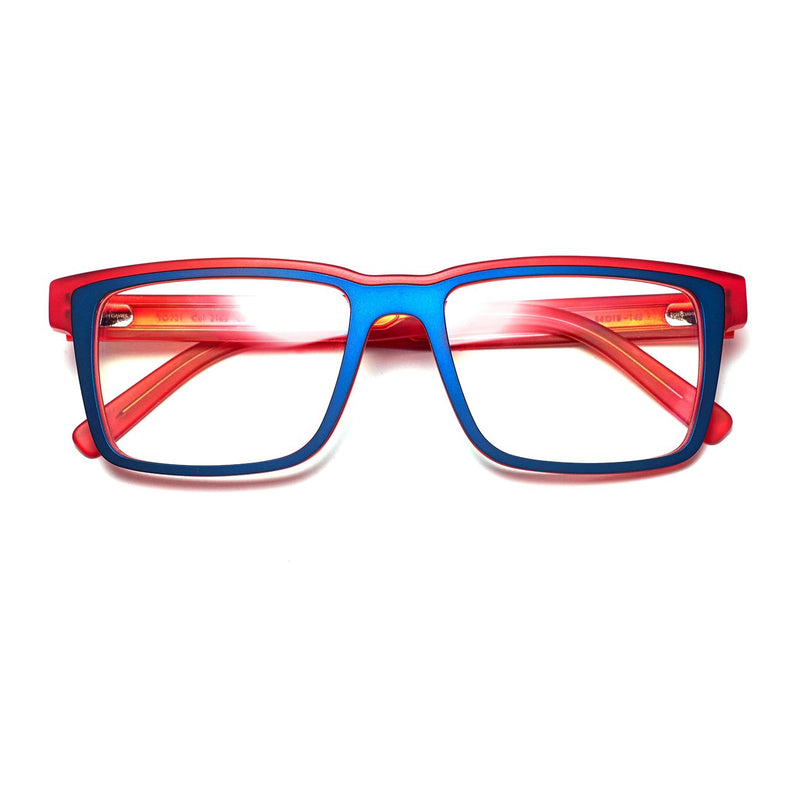 Tom Davies - TD731 - 2165 - Red / Blue - Rectangle - Plastic - Acetate - Titanium - Eyeglasses