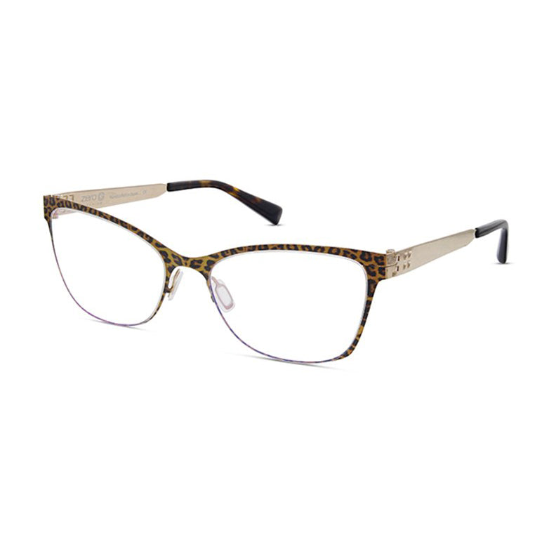 Zero G - Busti - Leopard / Shiny Gold - Cateye - Cat-eye - Titanium - Eyeglasses
