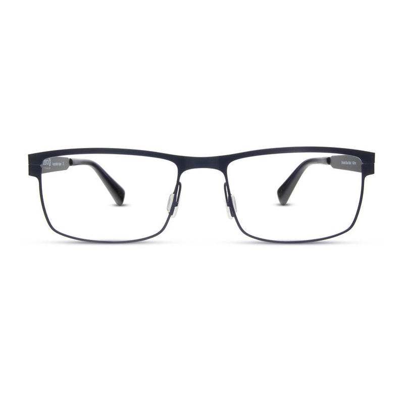 Zero G - Glen Cove - Brushed Blue Steel - Titanium - Rectangle - Eyeglasses