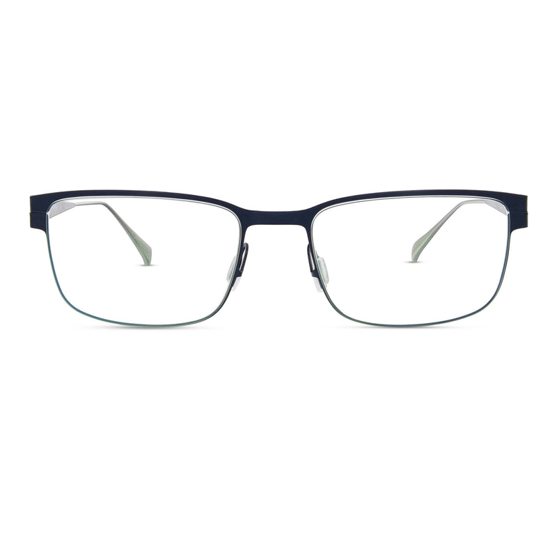 Zero G - Harbor Isle - Brushed Blue Steel - Rectangle - Titanium - Eyeglasses 