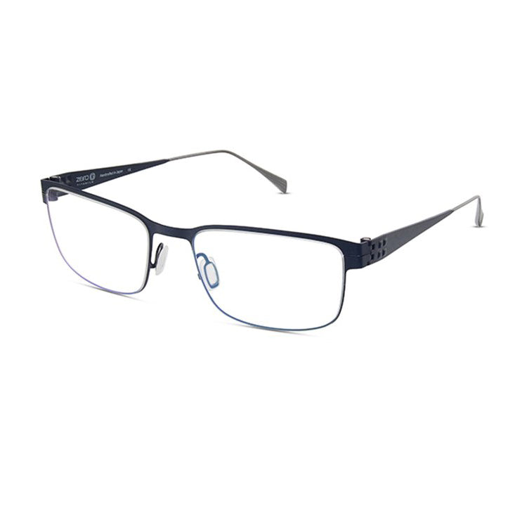 Zero G - Harbor Isle - Brushed Blue Steel - Rectangle - Titanium - Eyeglasses 