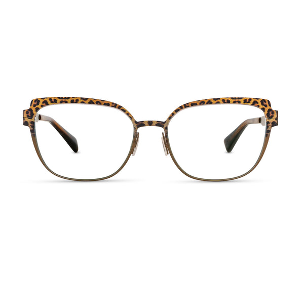 Zero G - Rose - Leopard Gradient - Butterfly - Rectangle - Titanium - Metal - Eyeglasses