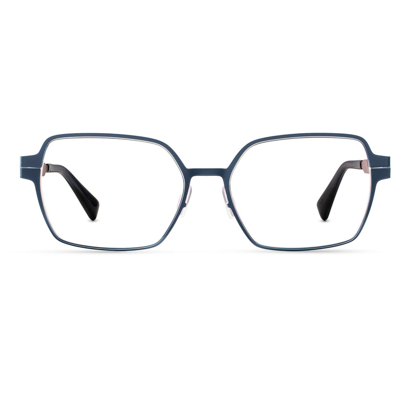 Zero G - Savannah - Navy Blue / Ballet Slipper - Rectangle - Titanium - Eyeglasses