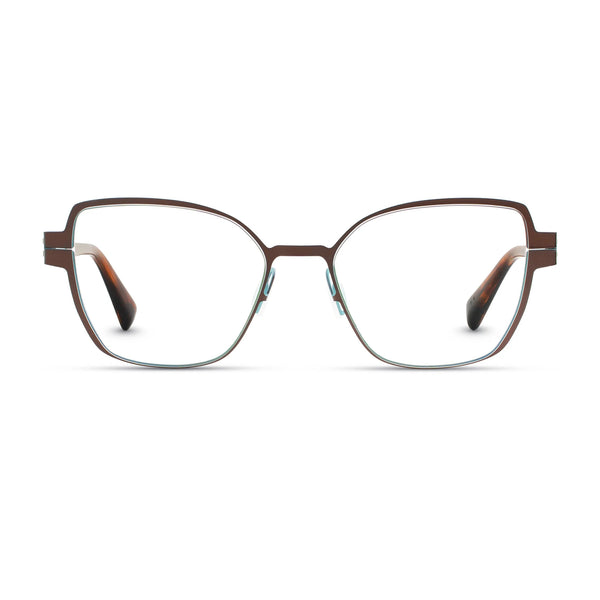 Zero G - Siena - Earth / Dusty Turquoise - Titanium - Metal - Butterfly - Rectangle - Eyeglasses
