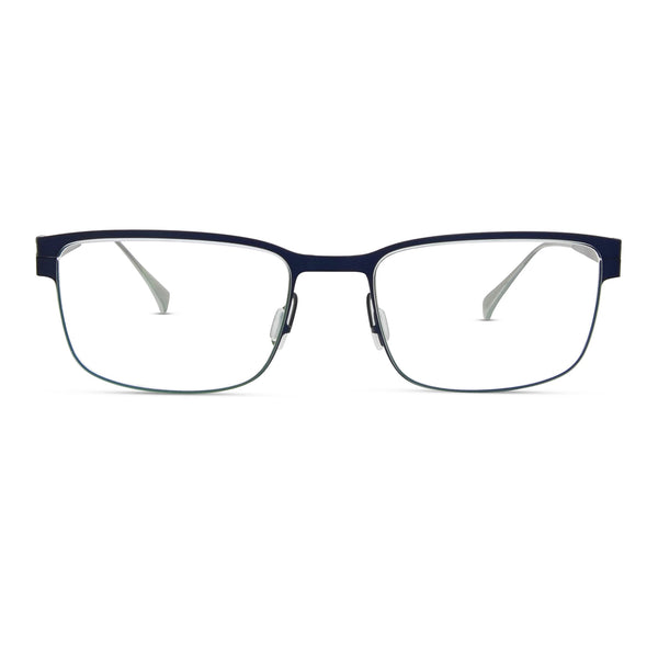 Zero G - Warwick - Brushed Blue Steel - Rectangle - Titanium - Eyeglasses