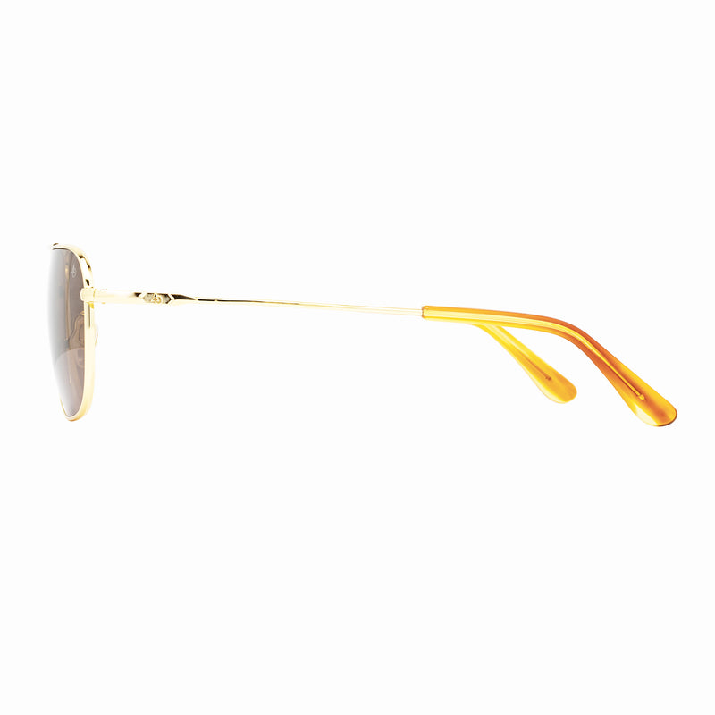 American Optical - Checkmate - Gold - Polarized Brown Tinted Lenses - Navigator Sunglasses - Polarized Sunglasses - Metal