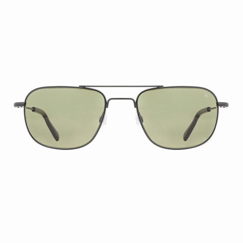 American Optical - Checkmate - Matte Black - Polarized Gray Tinted Lenses - Navigator Sunglasses - Polarized Sunglasses - Metal