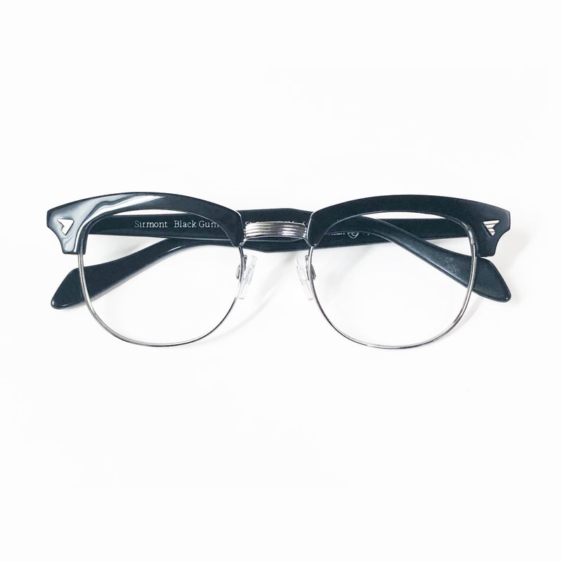 American Optical - Sirmont - Black Gunmetal - Browline - Metal - Eyeglasses - Plastic - Eyewear - Classic