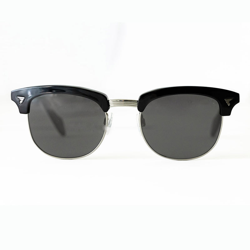 American Optical - Sirmont - Black Gunmetal - Grey Tinted Lenses - Browline - Sunglasses