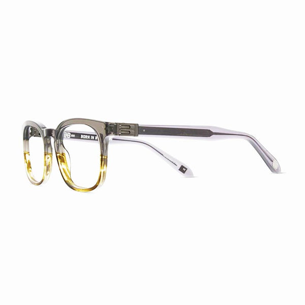 Born In Brooklyn - Greenpoint - Shiny Grey Brown Gradient - Rectangle - Eyeglasses