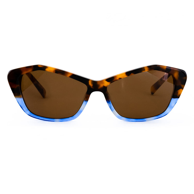 Catch London - Hayne Road - Blue-18 / Brown-tinted lenses - cateye sunglasses - plastic