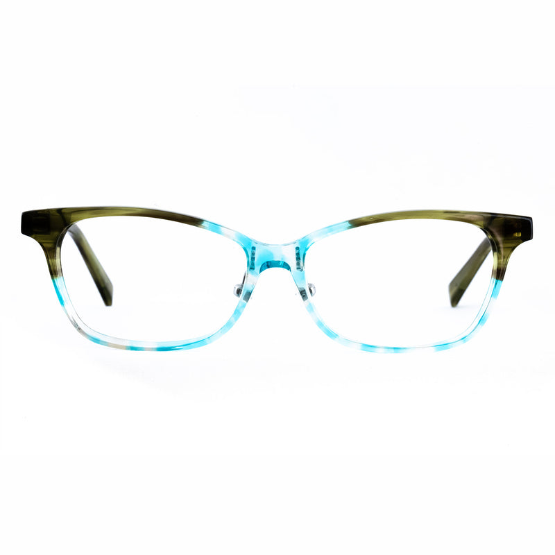 Catch London - Pepys Road - Green-11 - Green / Blue - Cat-eye - Eyeglasses - Plastic with nose pads