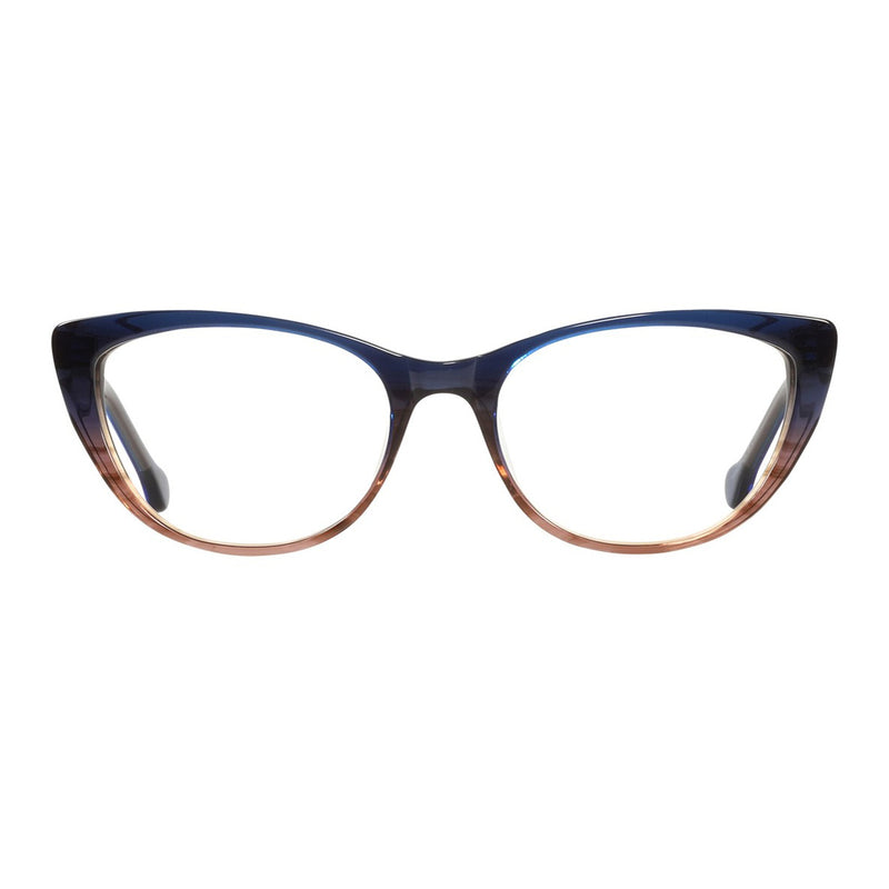 eyeOs readers - Daphne - BMA - Blue Mahogany - Reading Glasses - Cateye