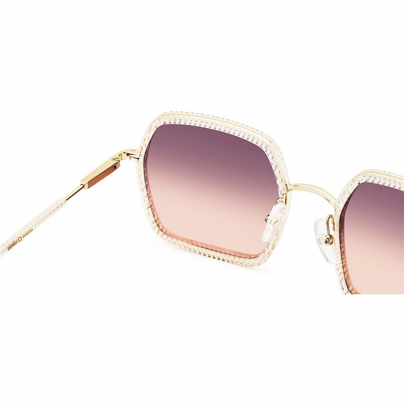 Etnia Barcelona - Azahara - WHPK - White / Gold / Gradient Rose-Tinted Lenses - Rectangle - Square - Sunglasses - Gradient Tinted Lenses