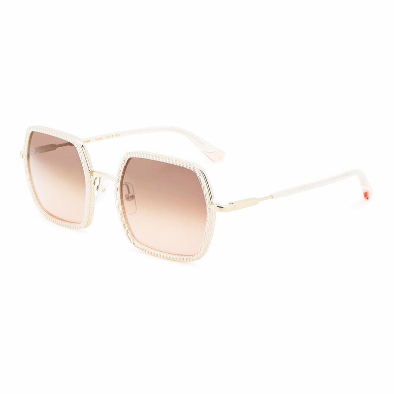 Etnia Barcelona - Azahara - WHPK - White / Gold / Gradient Rose-Tinted Lenses - Rectangle - Square - Sunglasses - Gradient Tinted Lenses